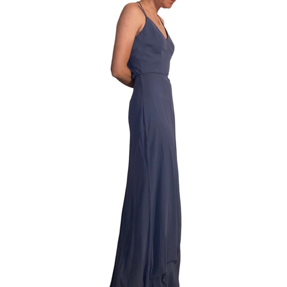After Six Full Length Back Drape Dress Size 2 - Picture 3 of 4